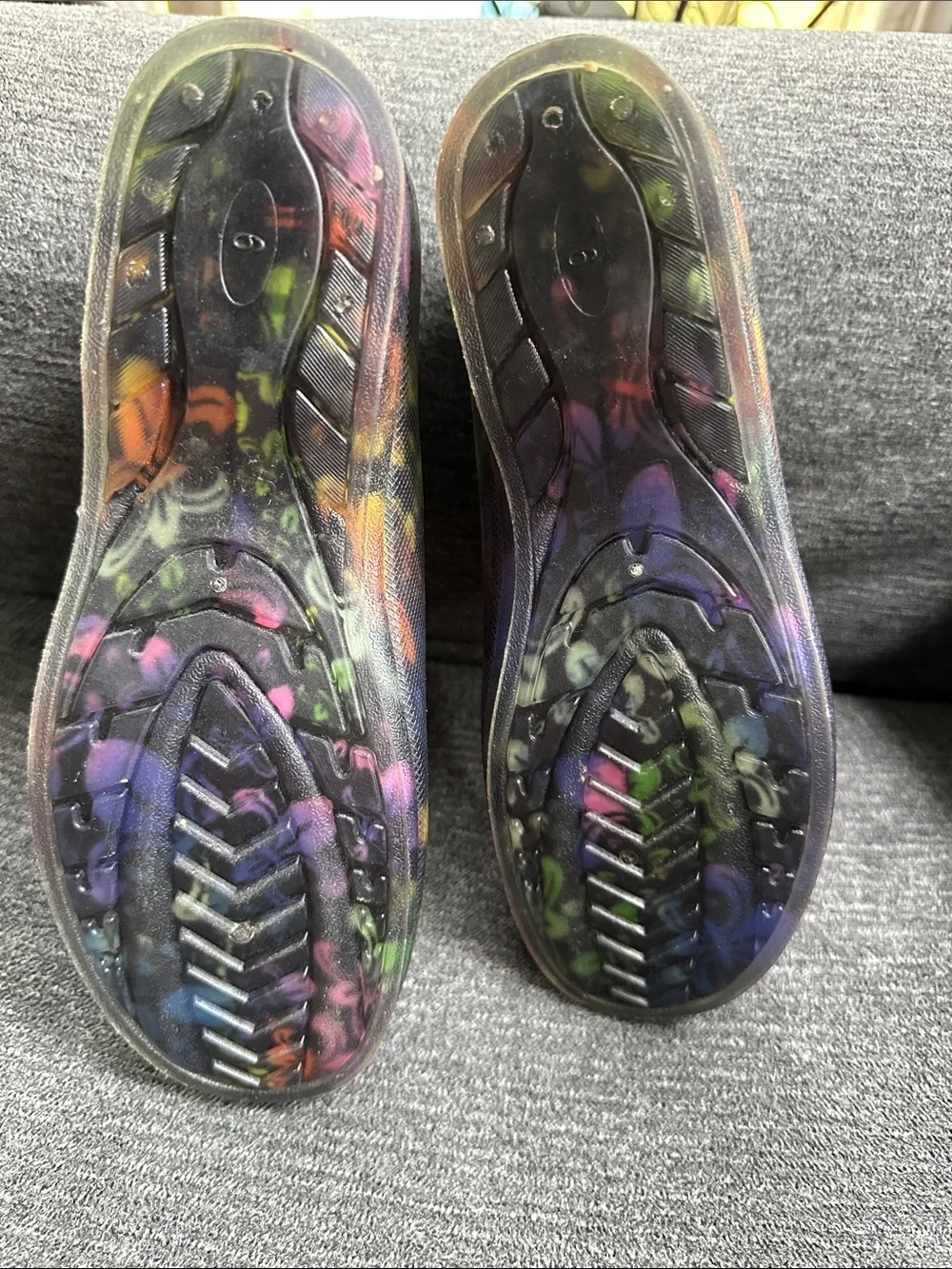Corkys Multicolor Fleur-Print Rain Ankle Boots sz 9